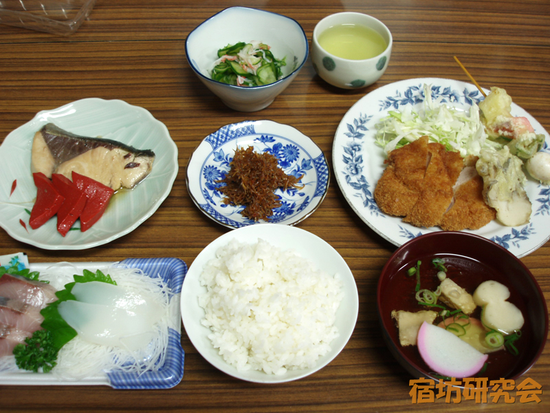 宿坊真静院の夕食