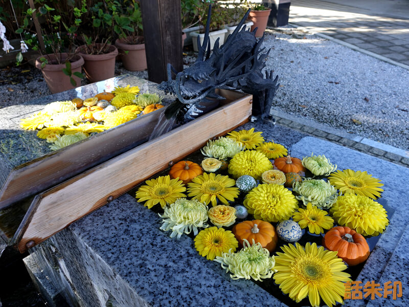 川越八幡宮の花手水